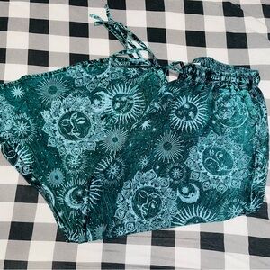 EARTHBOUND Teal Sun and Moon Cargo Pants